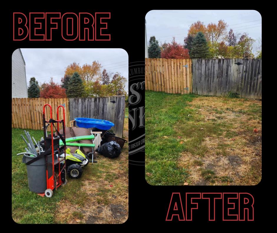 Powel junk removal project before and after picture