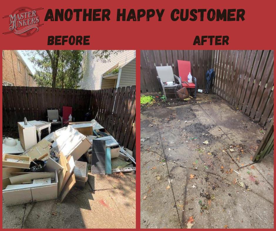 Upper Arlington junk removal project before and after picture