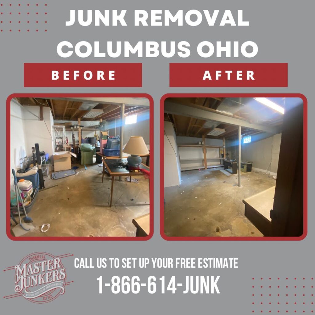 Basement clean out project in Columbus Ohio