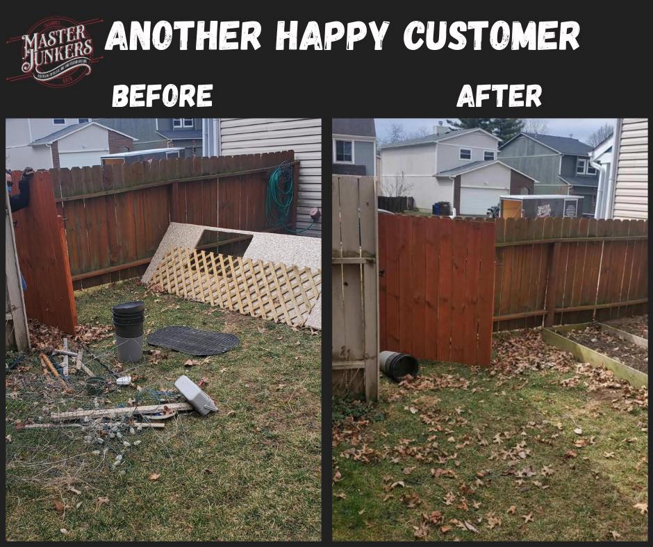 Columbus junk removal project before and after pictures