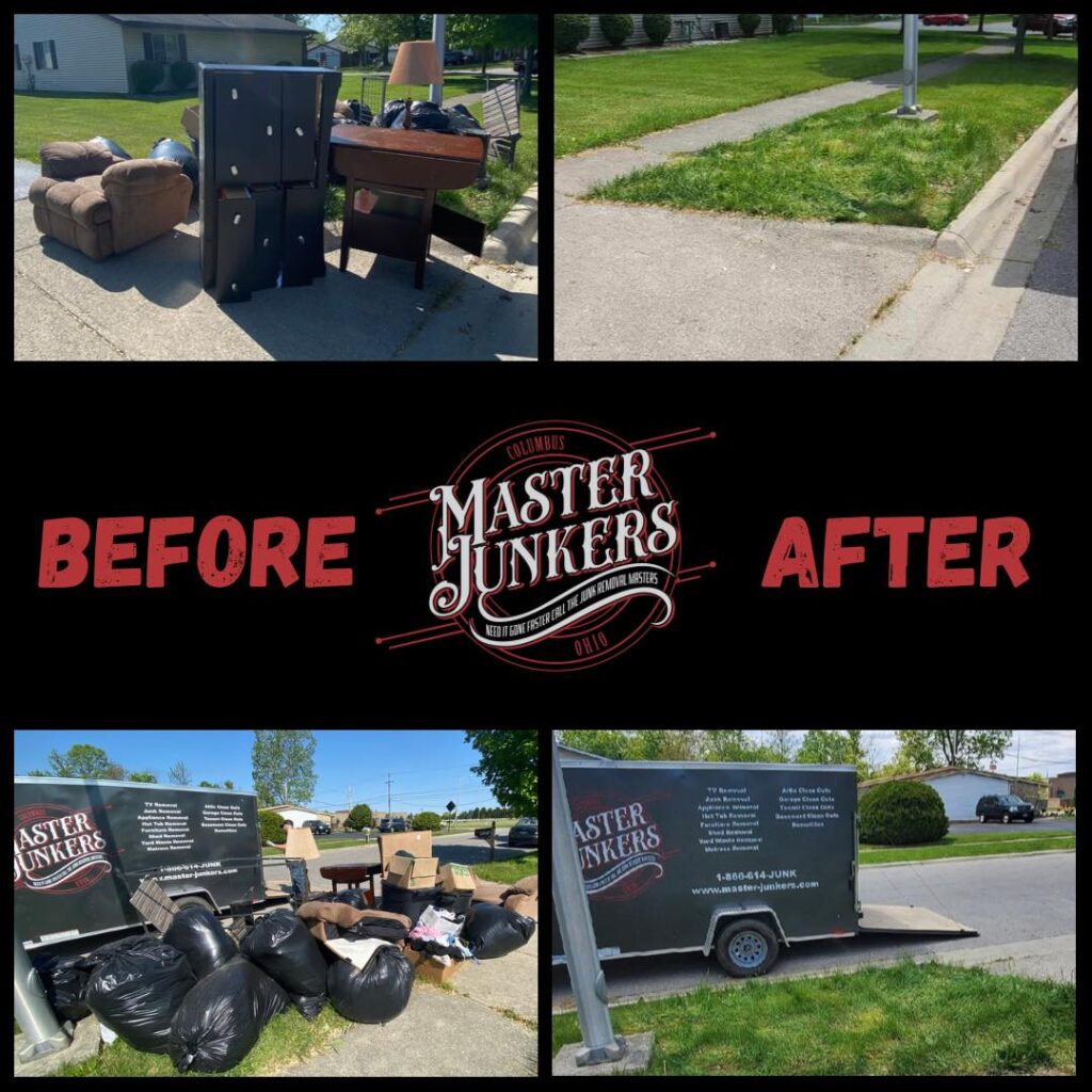 Worthington junk removal project before and after picture