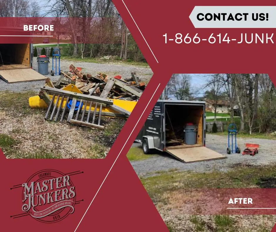 Tipping Junk Haulers in Columbus: What You Should Know 1 Backyard Cleanout Before and After